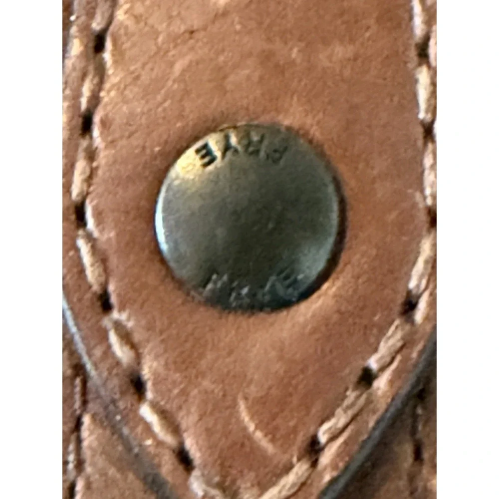 Frye Leather Melissa Shoulder Satchel Tote Bag Purse Distressed Carryall READ - Picture 7 of 8